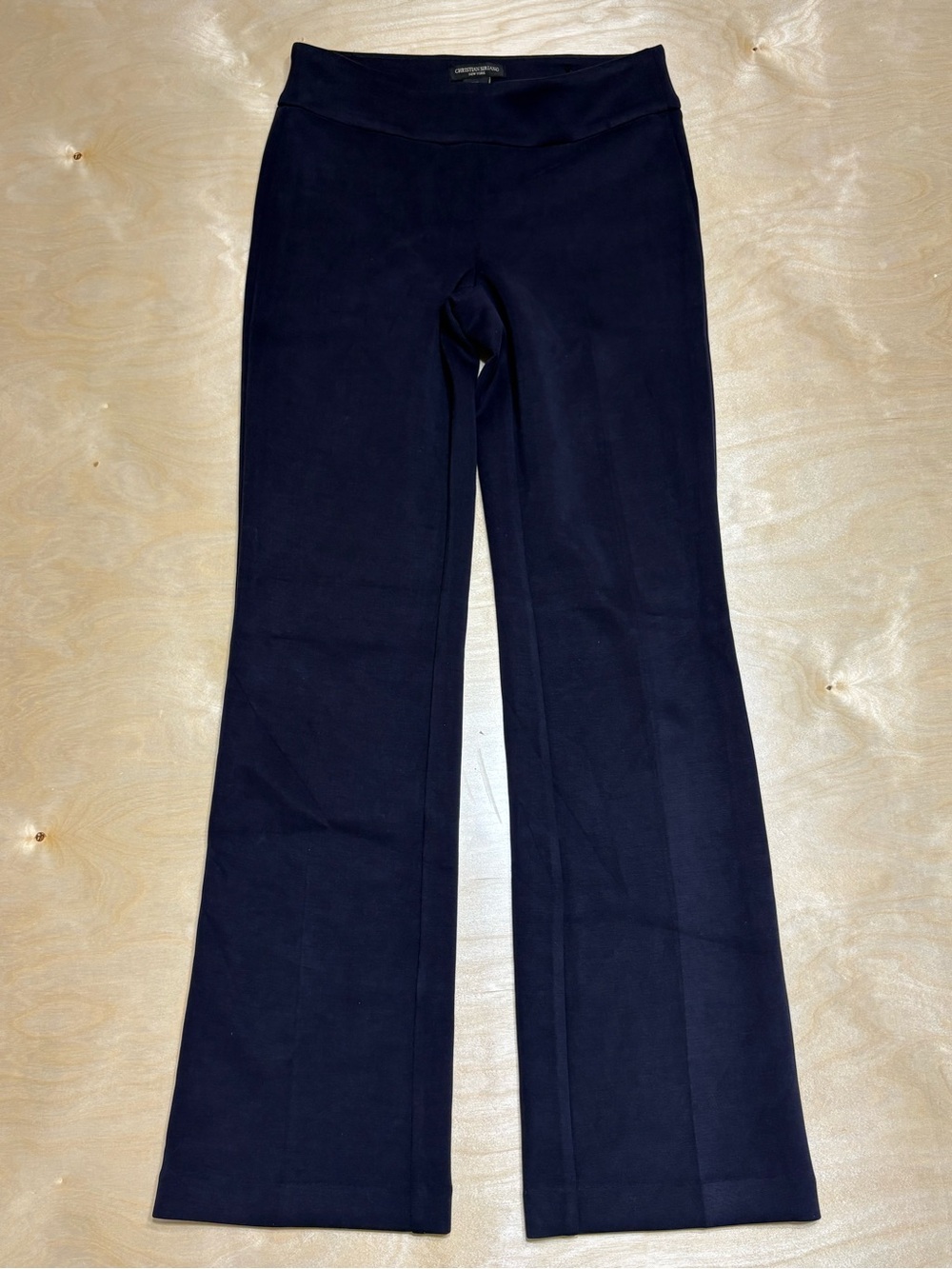 Christian Siriano Dark Navy Boot-Cut Pants